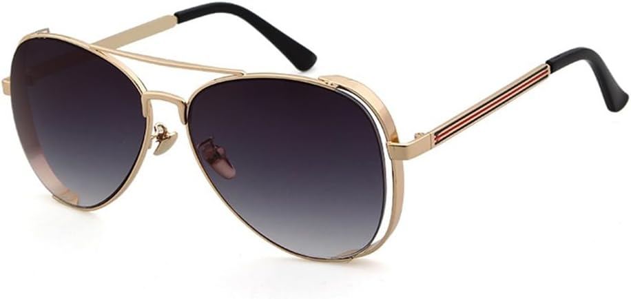 

Большие солнцезащитные очки в стиле панк с металлическими дужками, зеркальными линзами и градиентным переходом цвета, для девушек, для активного отдыха на природе HDUBFY, Grey