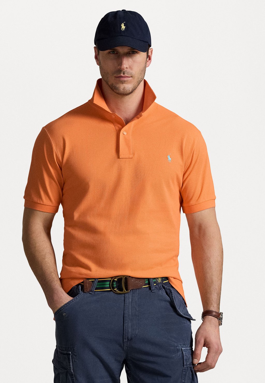 

Поло THE ICONIC MESH POLO SHIRT Polo Ralph Lauren Big & Tall, абрикос
