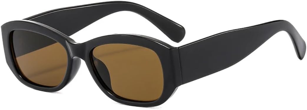 

Классические квадратные женские солнцезащитные очки, модные, роскошные, для мужчин, для активного отдыха, путешествий, вождения, защита от УФ-излучения UV400 TVTBBVV, Black Brown