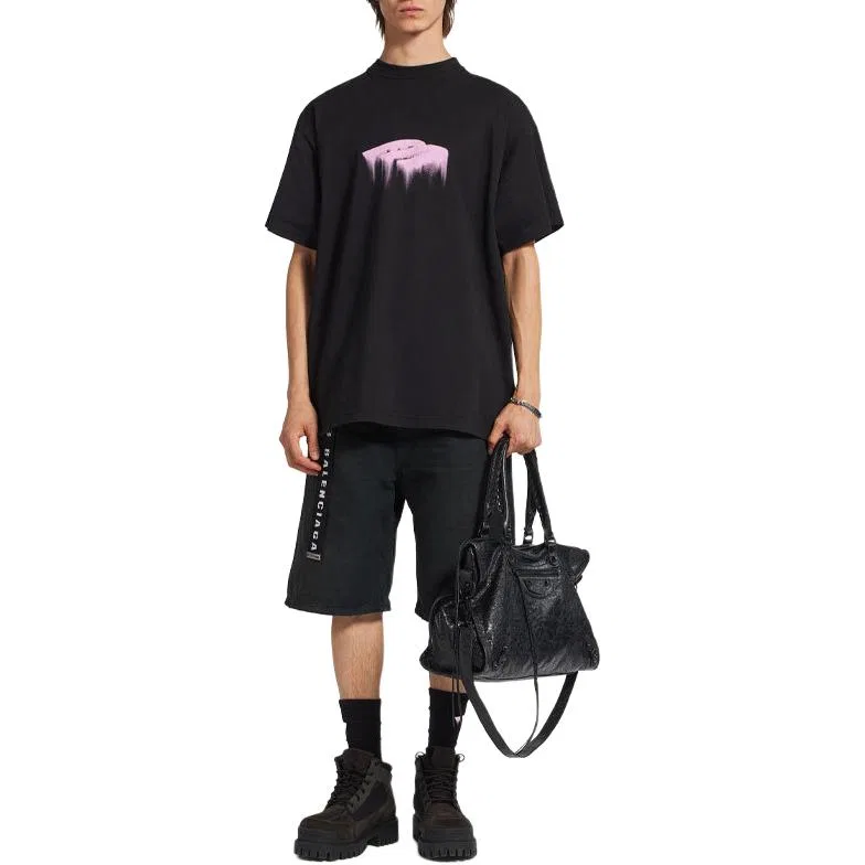 Футболка свободного кроя Men's Balenciaga, Black — фото 3