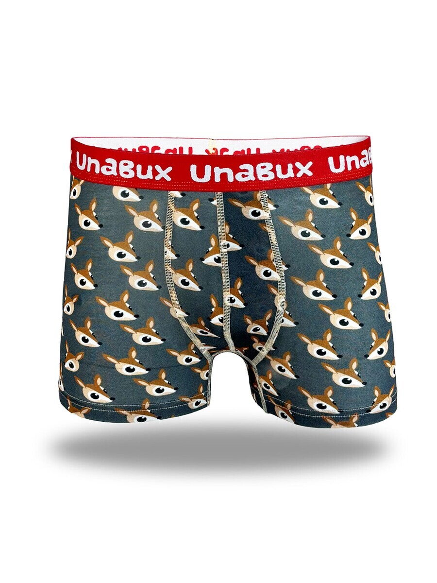 

Шорты-боксеры UNABUX Boxer shorts BLACK WHITE RABBIT, серый