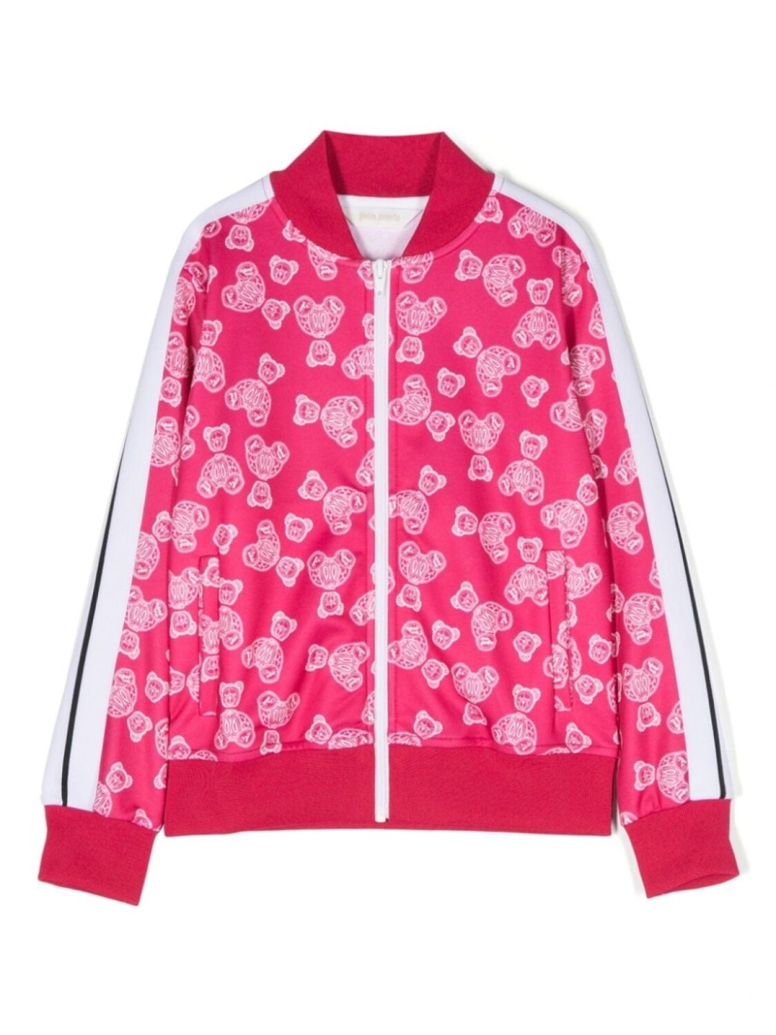 

Palm Angels Kids бомбер на молнии с принтом, розовый