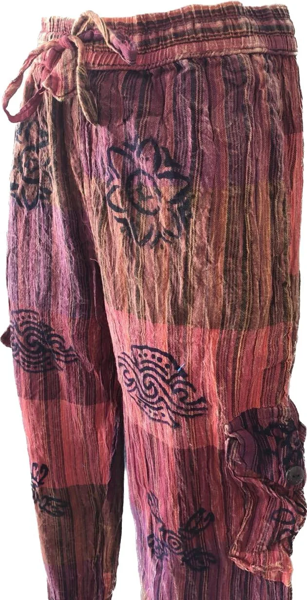 Karma Handicrafts Patchwork Unisex Hippie Gypsy Cotton Trouser Yoga Festival Pants Nepal 503 — фото 2