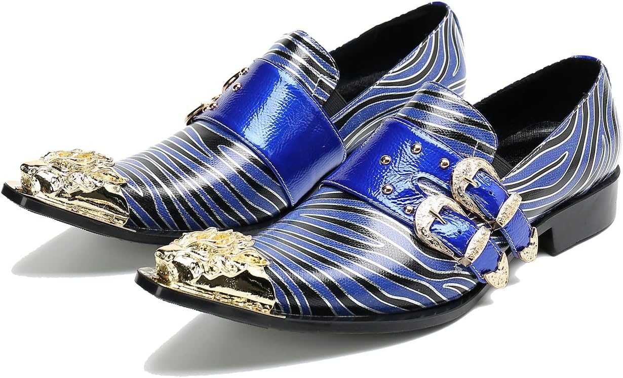 

Мужские лоферы Santimon из натуральной кожи на удобной подошве, повседневные и нарядные, с двойной пряжкой и золотым львиным носком - модная обувь для вечеринок, свадеб, сцены и клубов