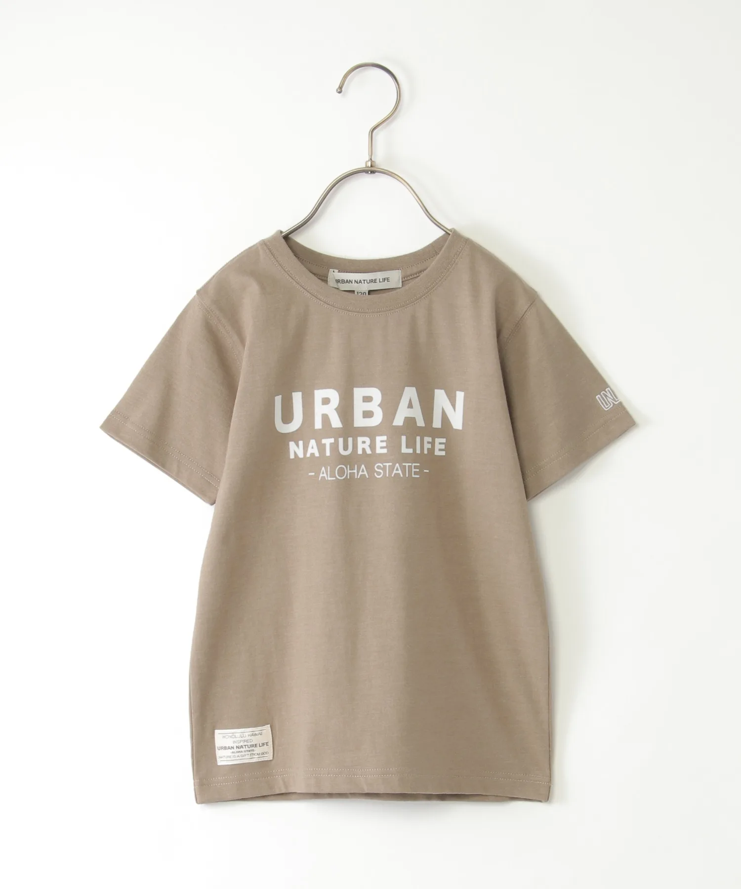 Детская футболка URBAN NATURE LIFE с логотипом ikka бежевая