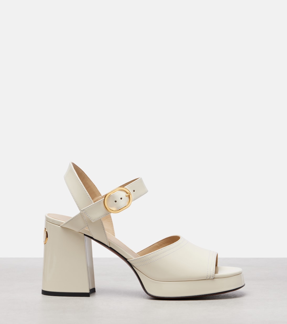Fawcette 100 кожаные сандалии на платформе Valentino Garavani, слоновая кость — фото 4
