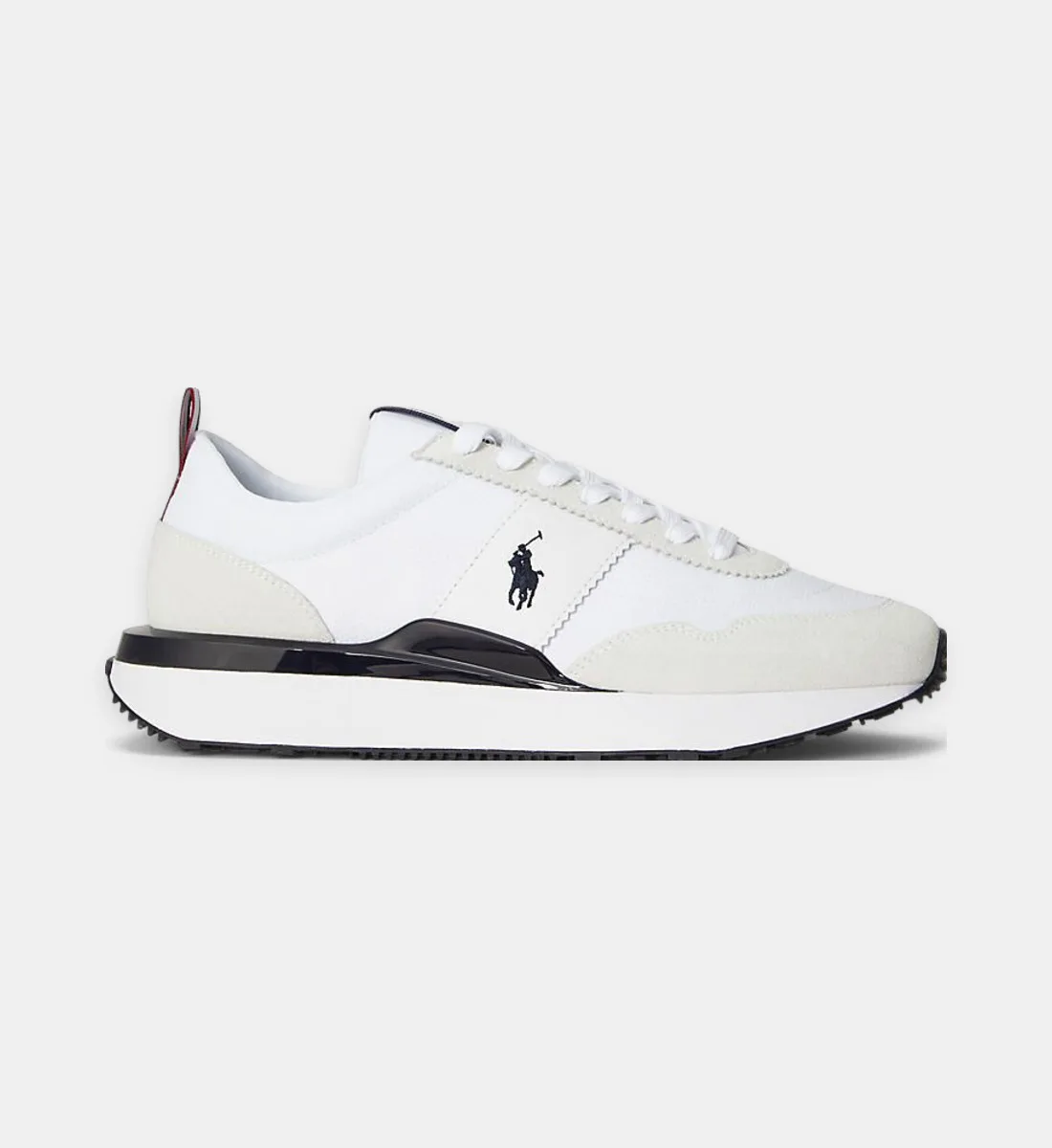 Кожаные низкие кроссовки Running Train 89 Signature Ribon POLO RALPH LAUREN, белый