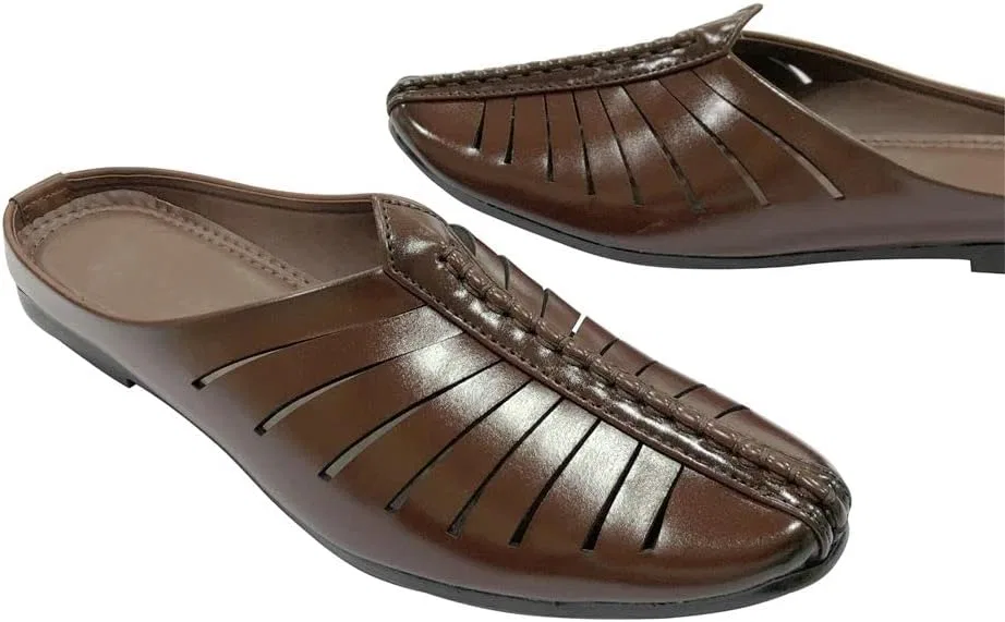 Мужские мокасины Punjabi Jutti Brown Step n Style — фото 4