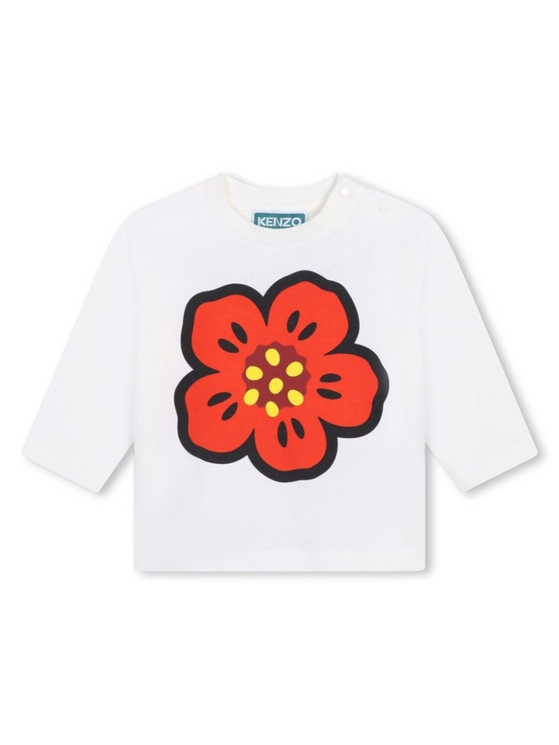 

Kenzo Kids футболка из органического хлопка с принтом Boke Flower, белый