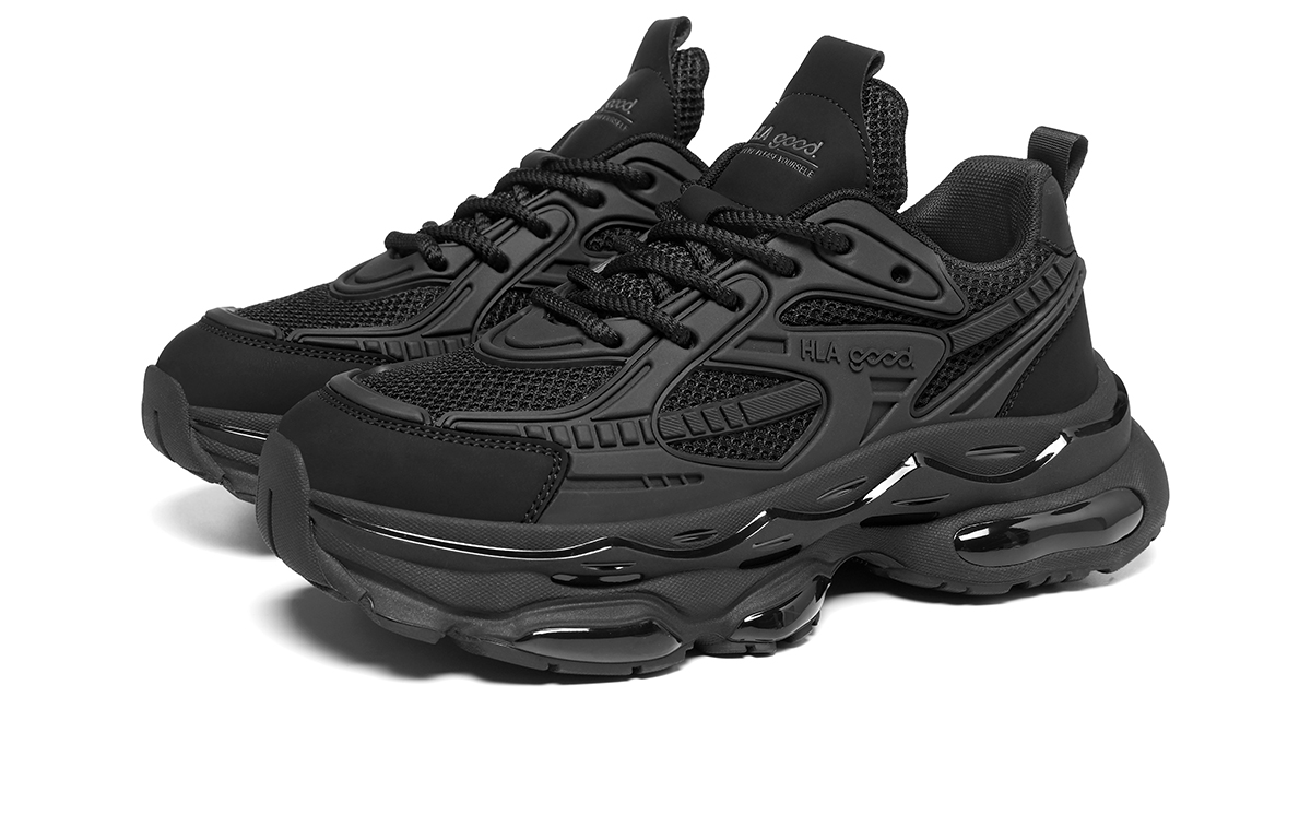 Black Warrior амортизирующие кроссовки низкие Chunky мужские HLA, черный — фото 4