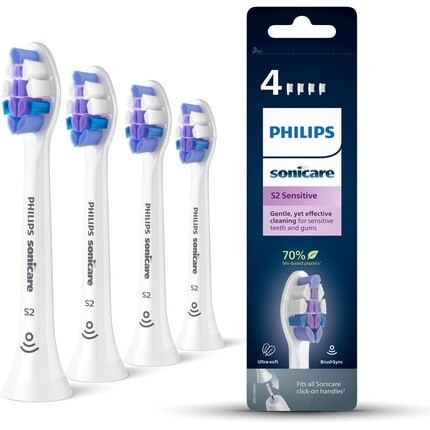 

Насадки Philips Sonicare S2 Sensitive с очень мягкой щетиной для чувствительных зубов и десен, белые