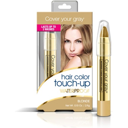 

Водостойкая краска для волос с карандашом для подкрашивания - Блонд Cover Your Gray