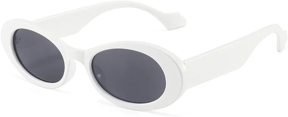 

Популярные модные солнцезащитные очки маленького овального размера для женщин, винтажные очки для мужчин, трендовые солнцезащитные очки с защитой от УФ-излучения UV400 WNCKSQ, White Black