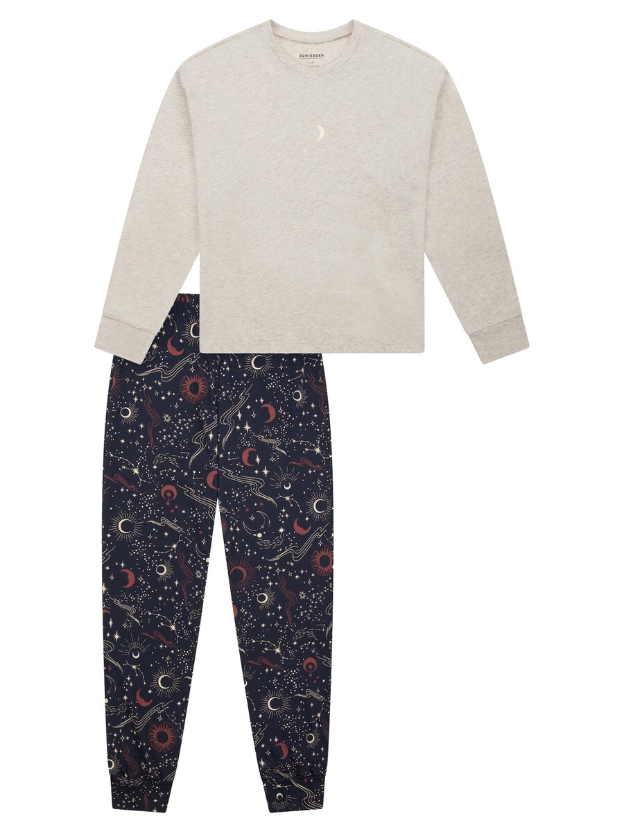 

Пижама SCHIESSER Family, Mottled Beige/Dark Blue