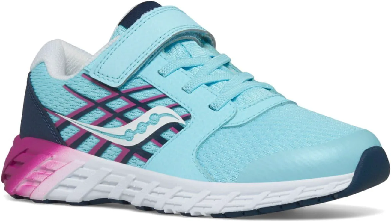 Saucony Unisex-Child Wind Alternative Closure 2.0, синий/розовый — фото 2