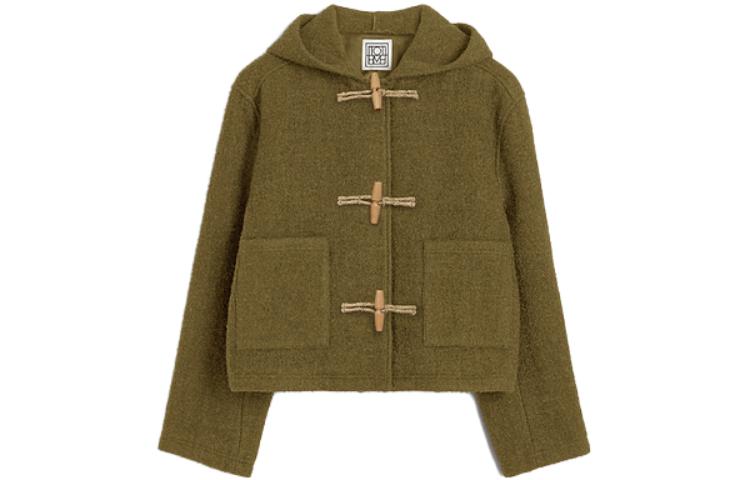 

TOTEME Капюшон драповое пальто дафлкот, Olive Green