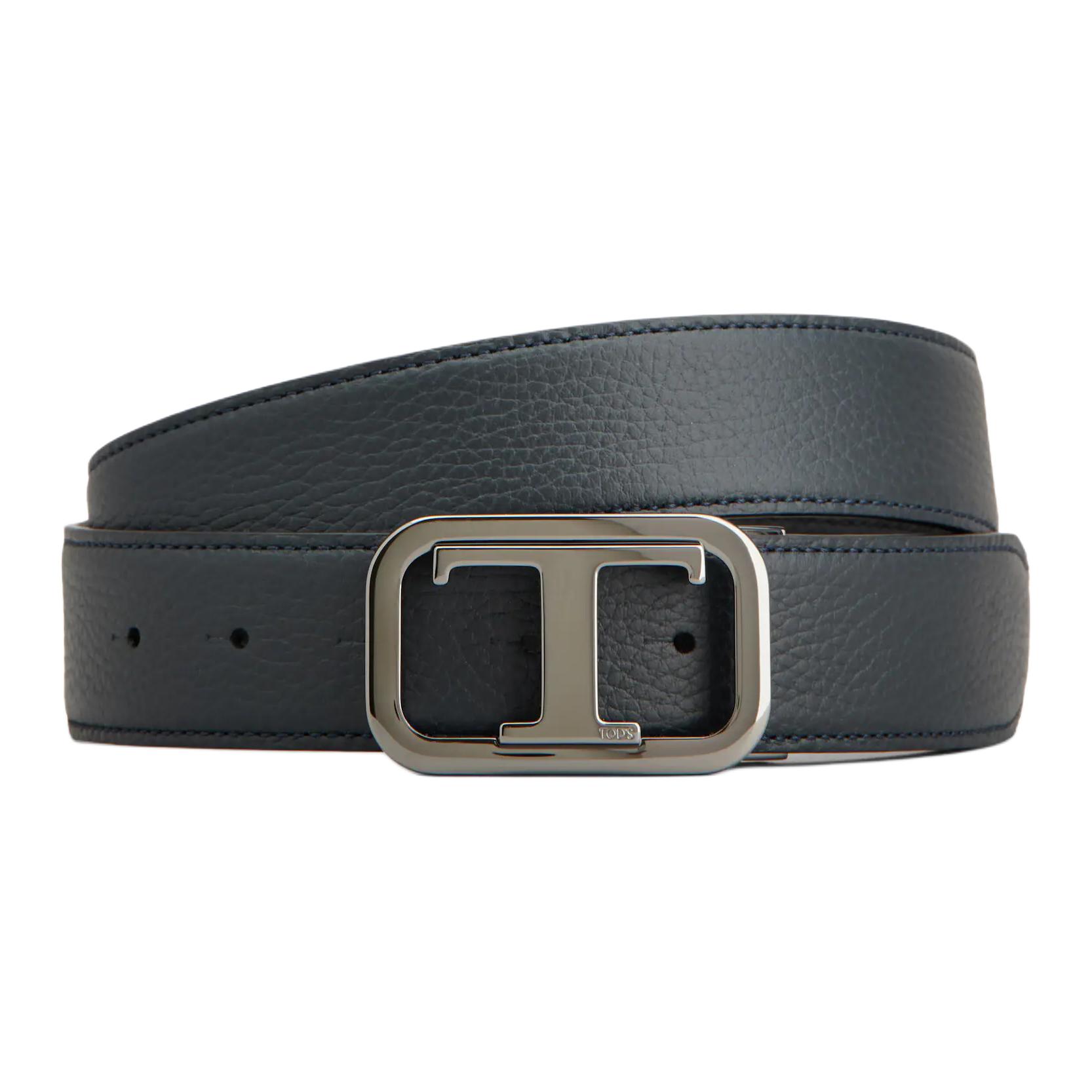 

TOD'S Ремень мужской из телячьей кожи black blue ширина 3,5 см