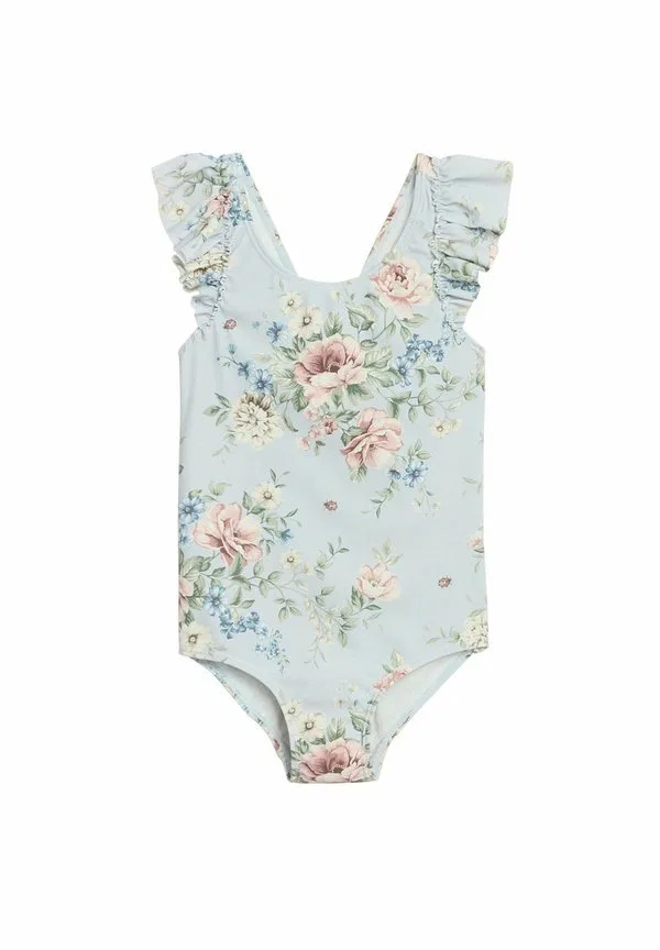 Купальник с цветочным принтом и бантом Newbie, Light Blue — фото 2