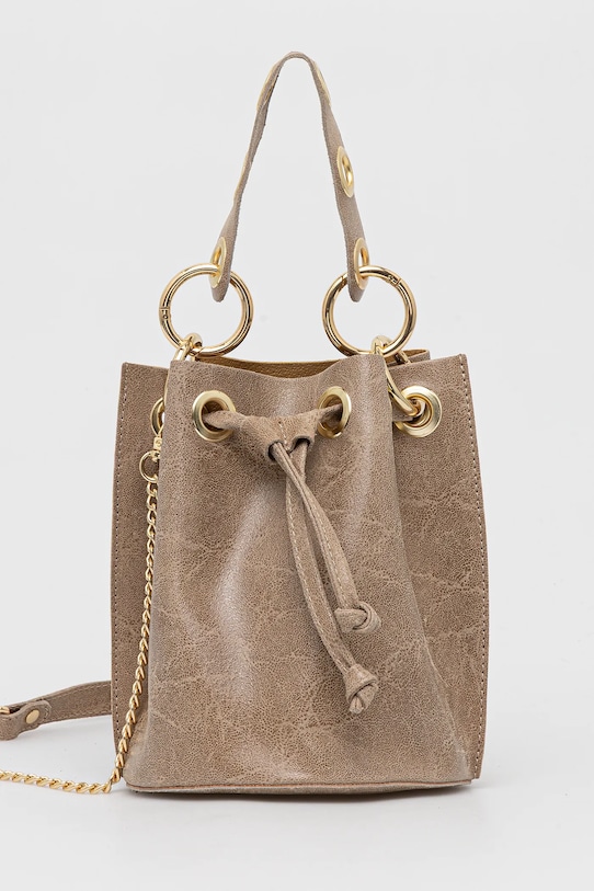 

Кожаная сумка Answear.Lab, бежевый