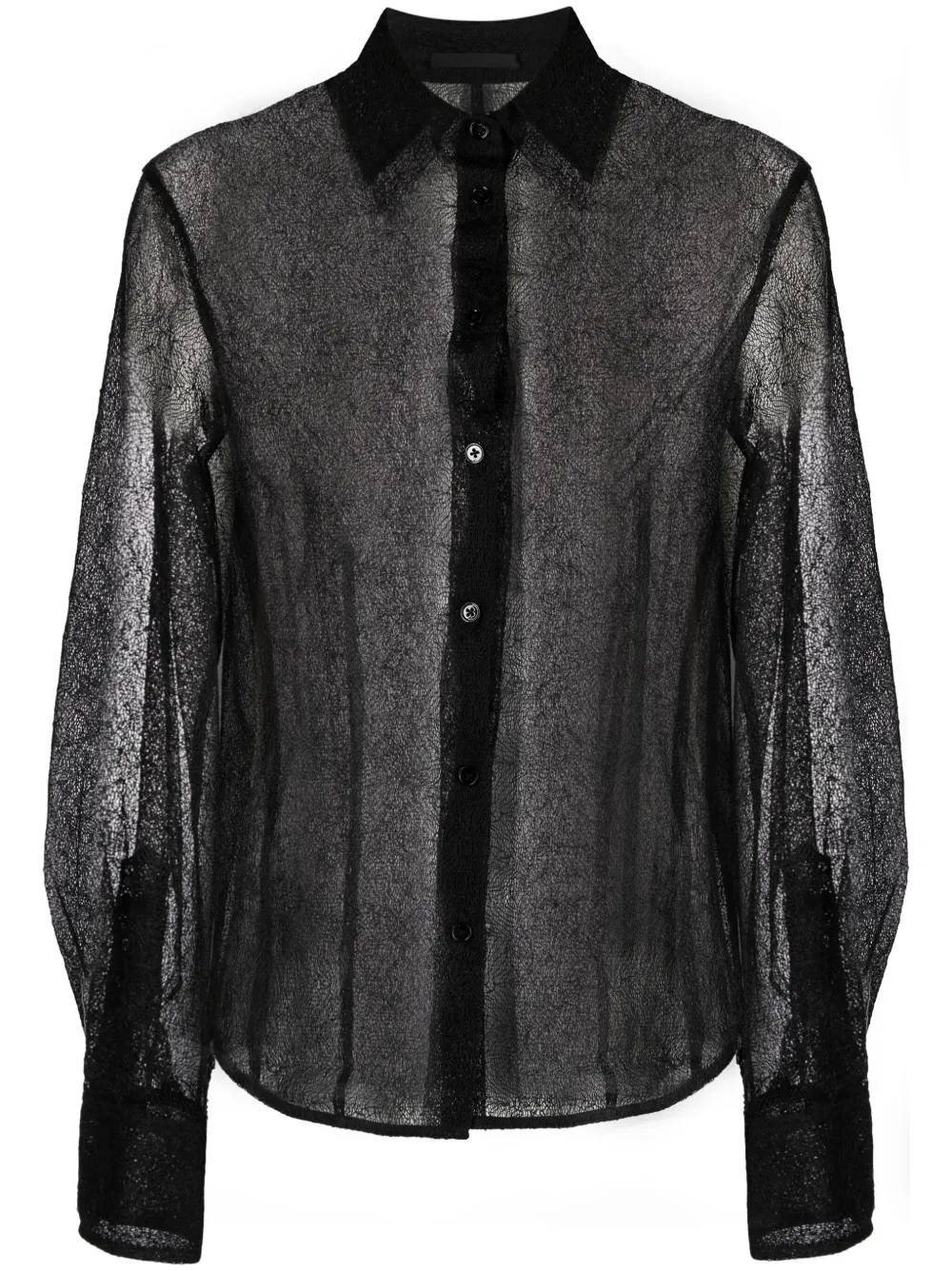 

Полупрозрачная рубашка Helmut Lang, черный