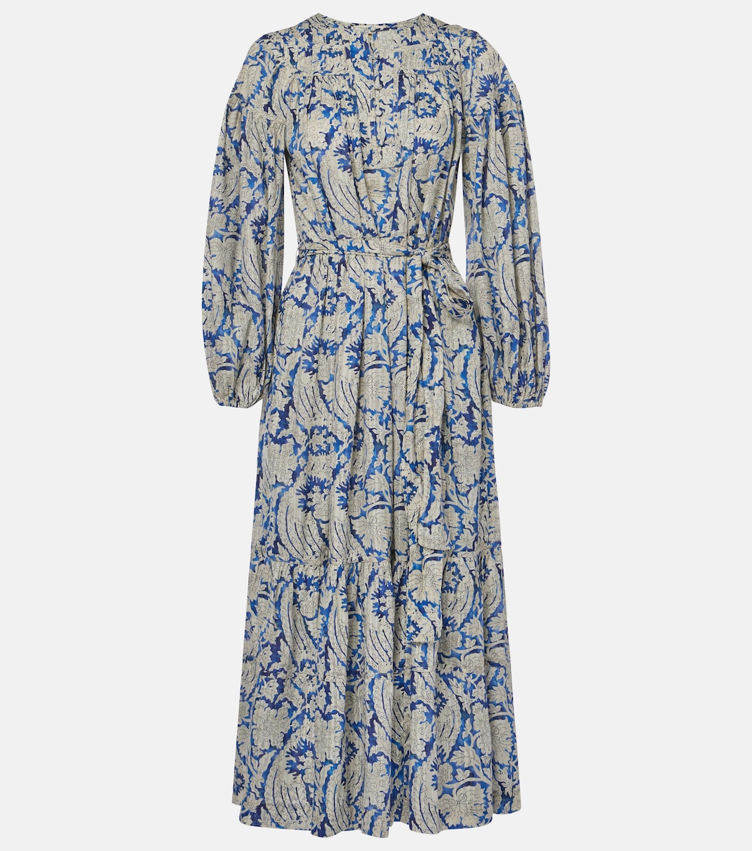 

Платье миди Seraphina из смесового хлопка с принтом Ulla Johnson, Ciel