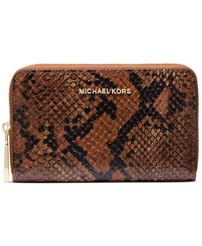 

Маленький футляр для визиток Jet Set на молнии Michael Kors, коричневый