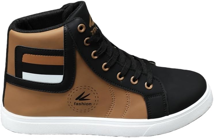 

Мужские модные спортивные кроссовки - высокие на шнуровке, повседневные кеды - резиновая подошва - удобные и легкие - подходят для ежедневного использования круглый год Spkfhd, коричневый