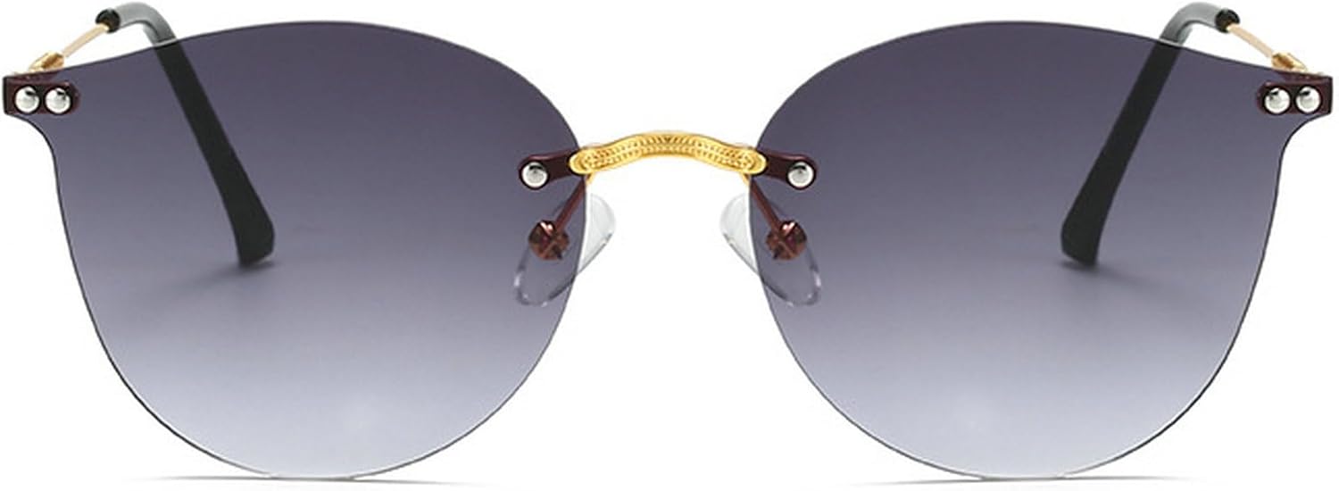 

Модные круглые солнцезащитные очки для женщин 2025 года, роскошные винтажные солнцезащитные очки с градиентным переходом для активного отдыха, стильные очки для путешествий mincl, Gray