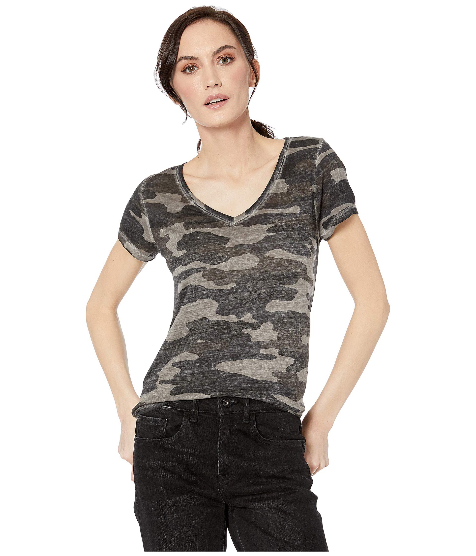 

Футболка Lucky Brand Camo Burnout Tee, Grey Multi