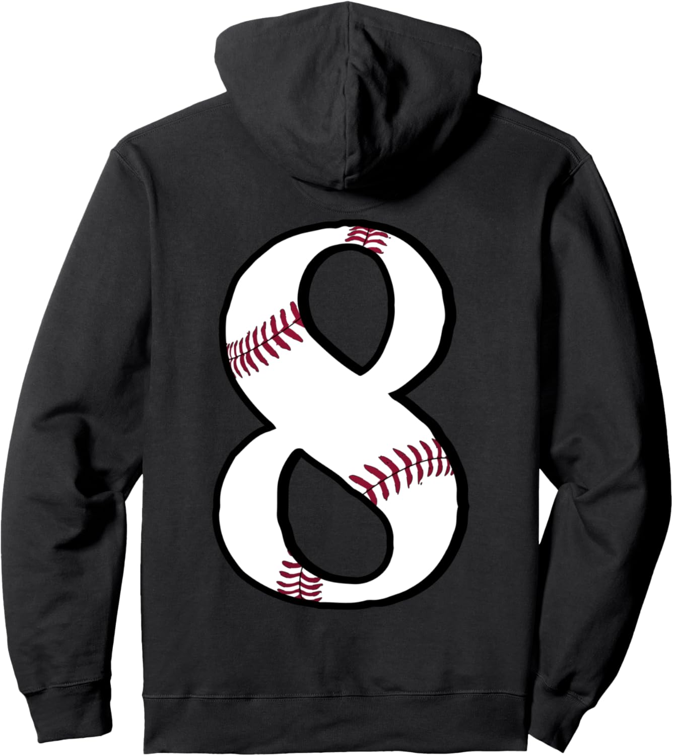 

Бейсбольная толстовка с номером 8, винтажная толстовка на 8-й день рождения Baseball Birthday Made In Classic Best Of Style, черный