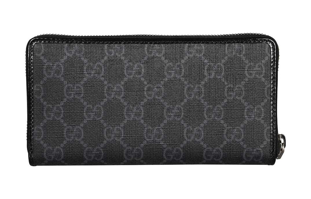Сумка-кошелёк из кожи и холста унисекс чёрный GUCCI — фото 3