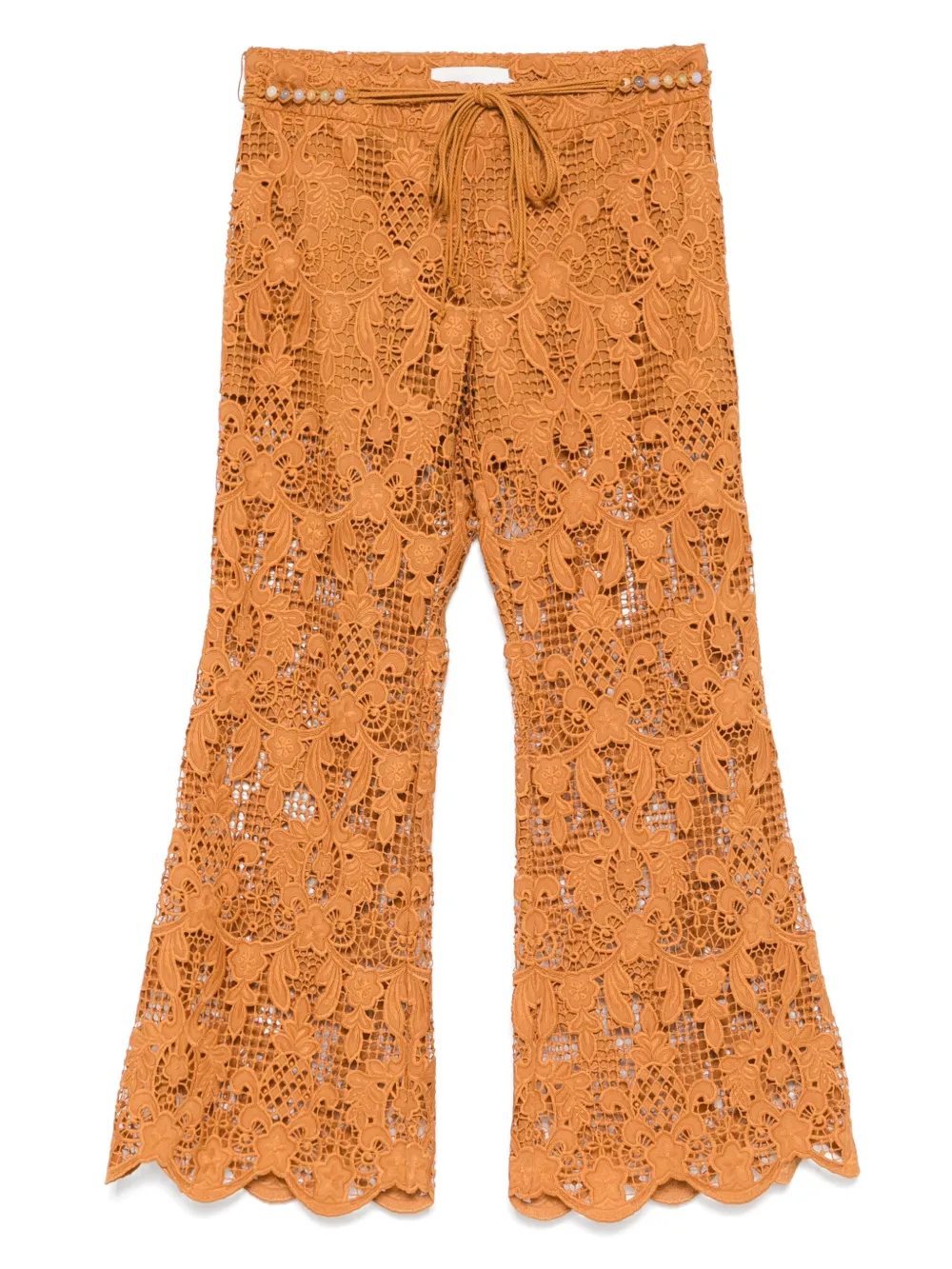 

Расклешенные брюки Coco Lace ZIMMERMANN, коричневый