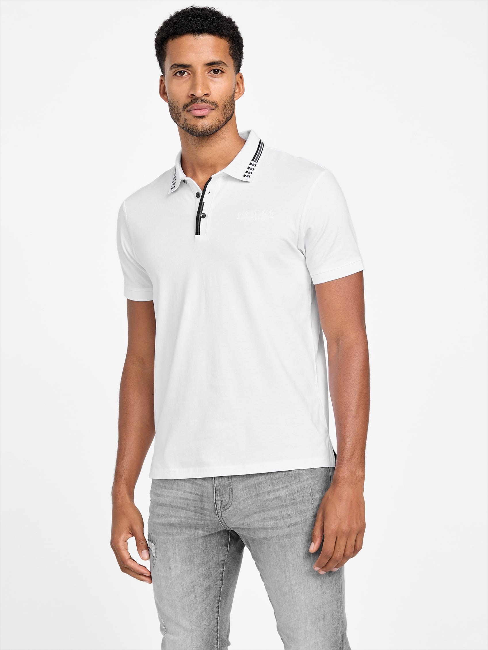 

Эко Франциско Поло Guess Factory, цвет pure white