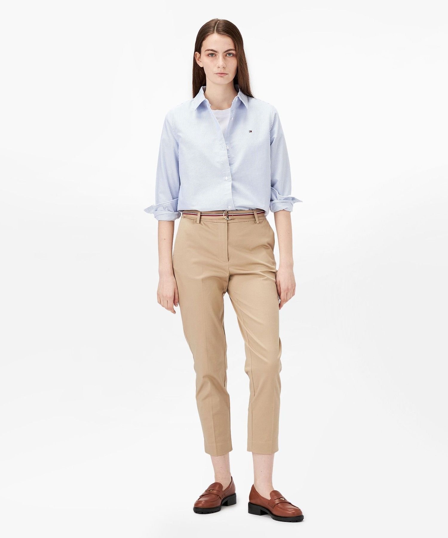 Рубашка с длинным рукавом свободного кроя в стиле Оксфорд TOMMY HILFIGER, Blue 04L — фото 3