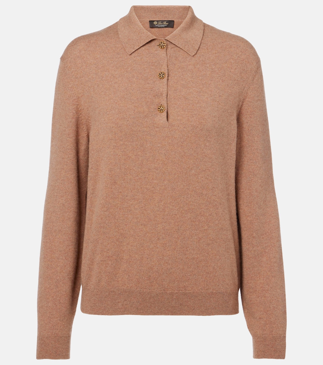 

Кашемировый свитер-поло Loro Piana, Ironstone Melange