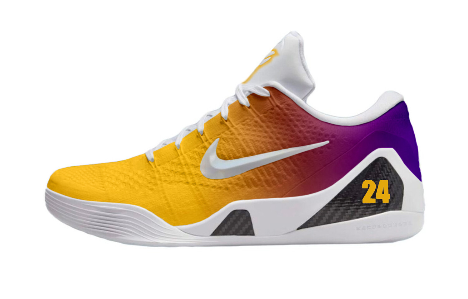 

Баскетбольные кроссовки Kobe 9 Basketball Shoes Unisex Low-Top Yellow/Purple/White Nike