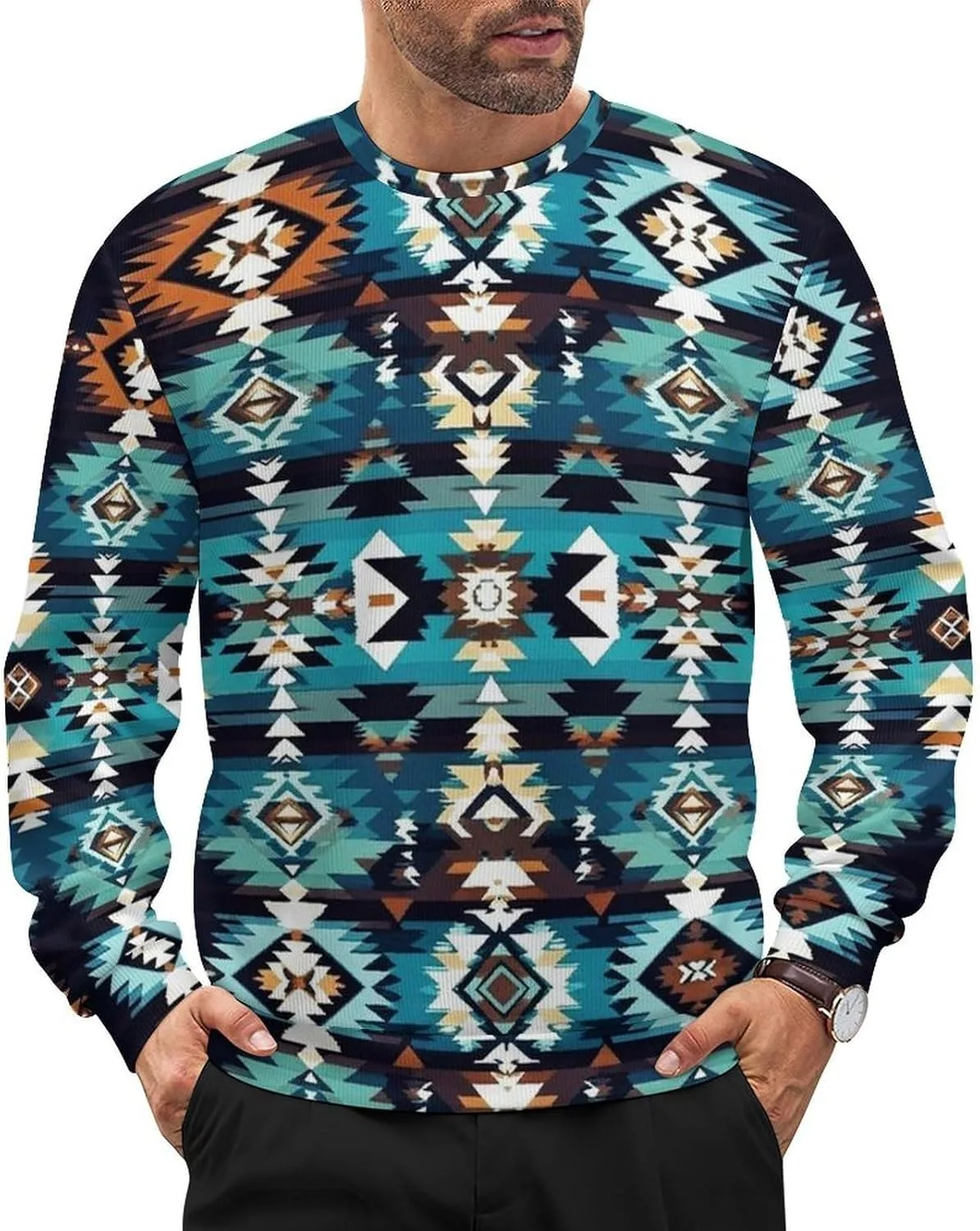 

Мужской свитер с длинным рукавом, мягкий и свободный Meaudiwes