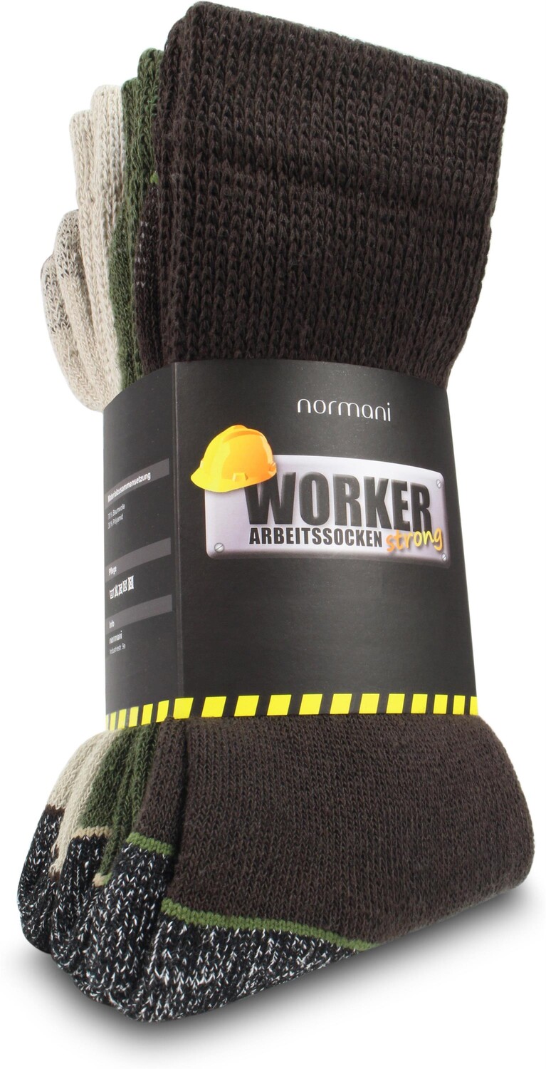 

Носки normani 4 шт Arbeits WORKER strong, цвет Braun/Beige/Oliv