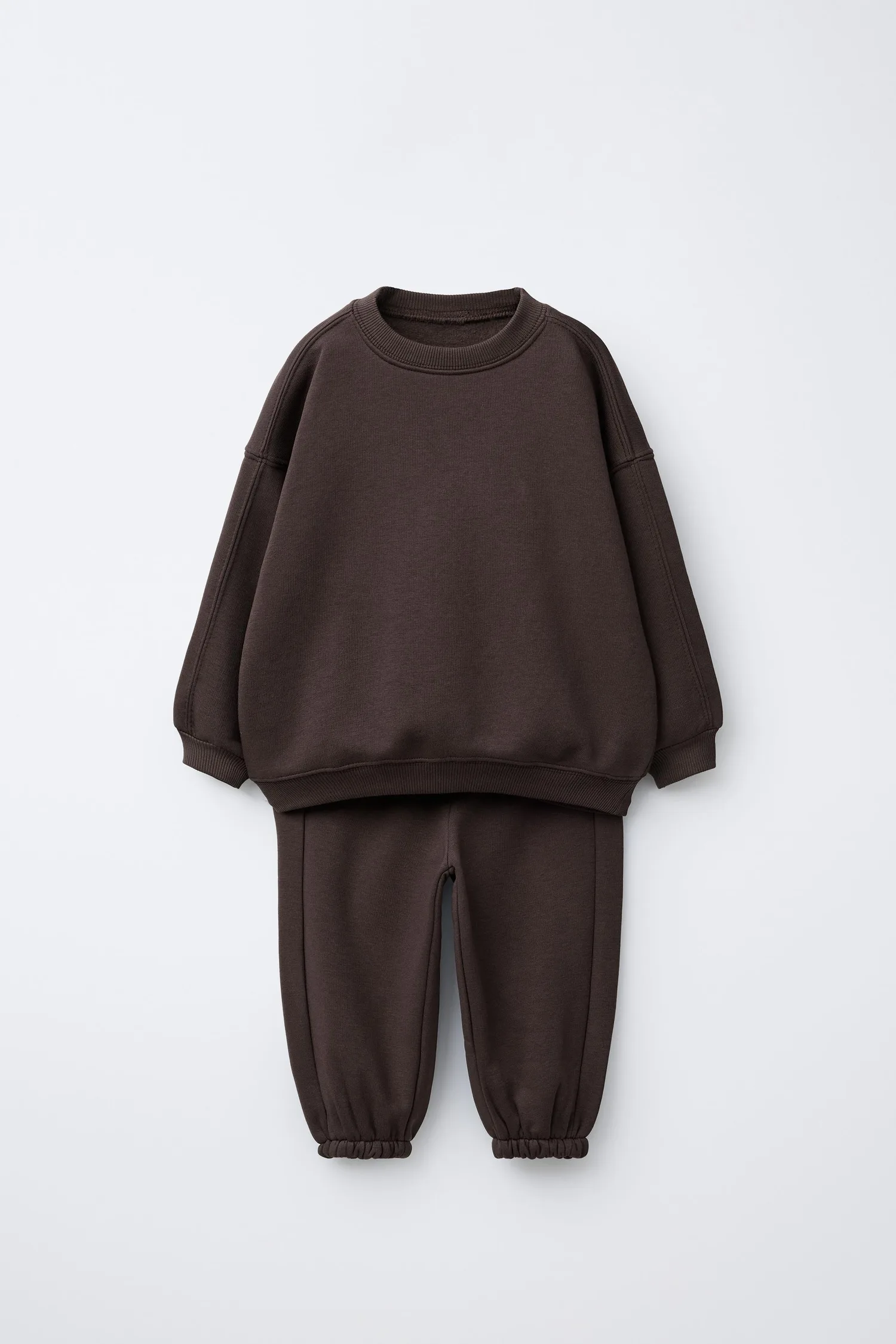 Комплект из спортивной толстовки и спортивных брюк от basic label Zara, темно-бордовый