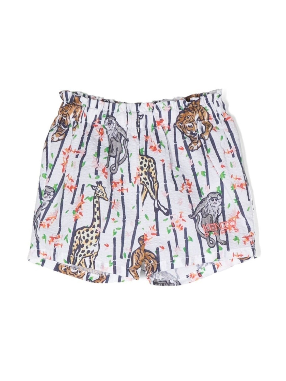 

Kenzo Kids спортивные шорты с графичным принтом, белый