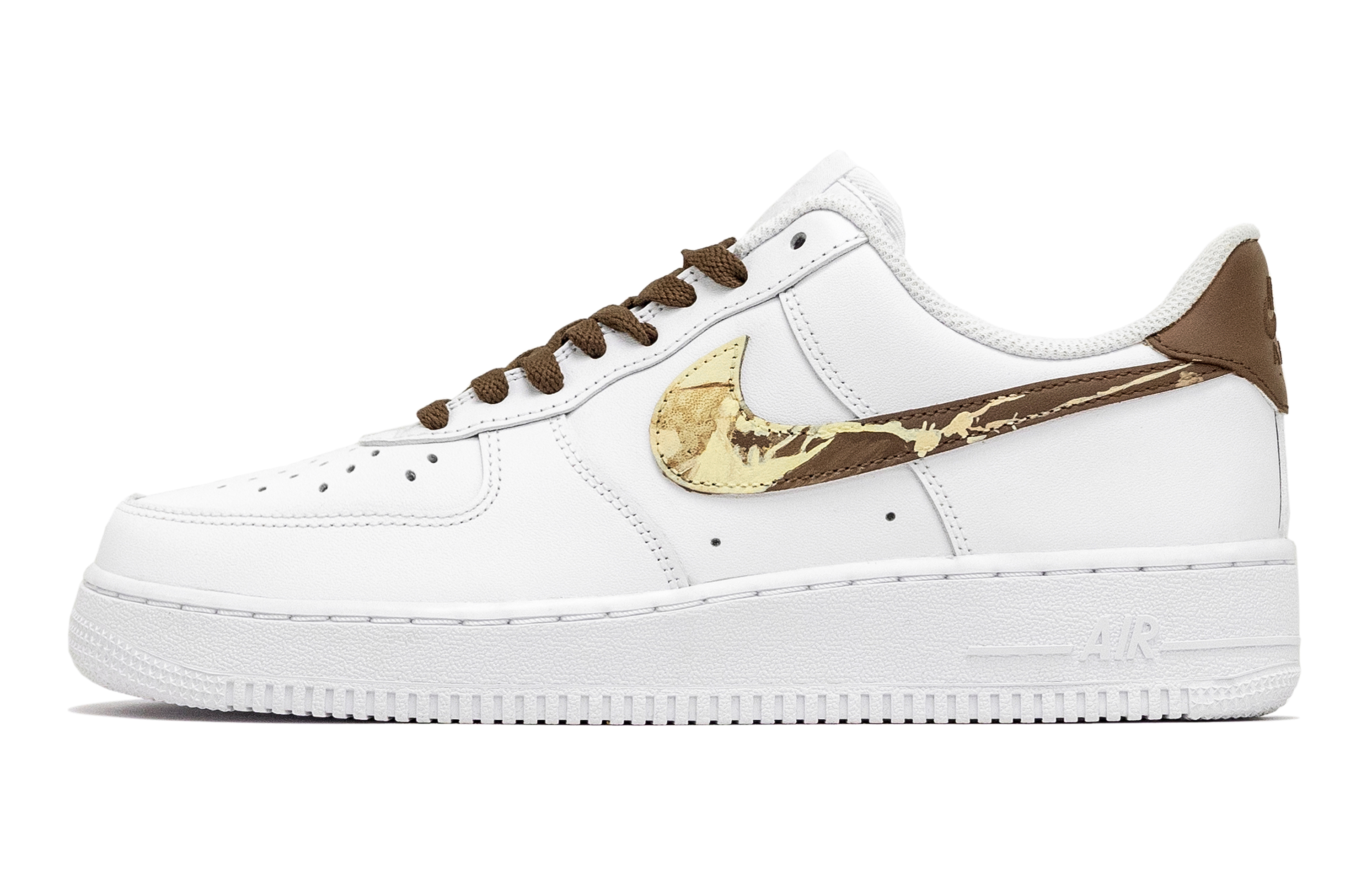 

Nike Air Force 1 Air Force 1, сияющие золотые и серебряные нескользящие износостойкие низкие кроссовки для скейтбординга, мужские, кофейного цвета