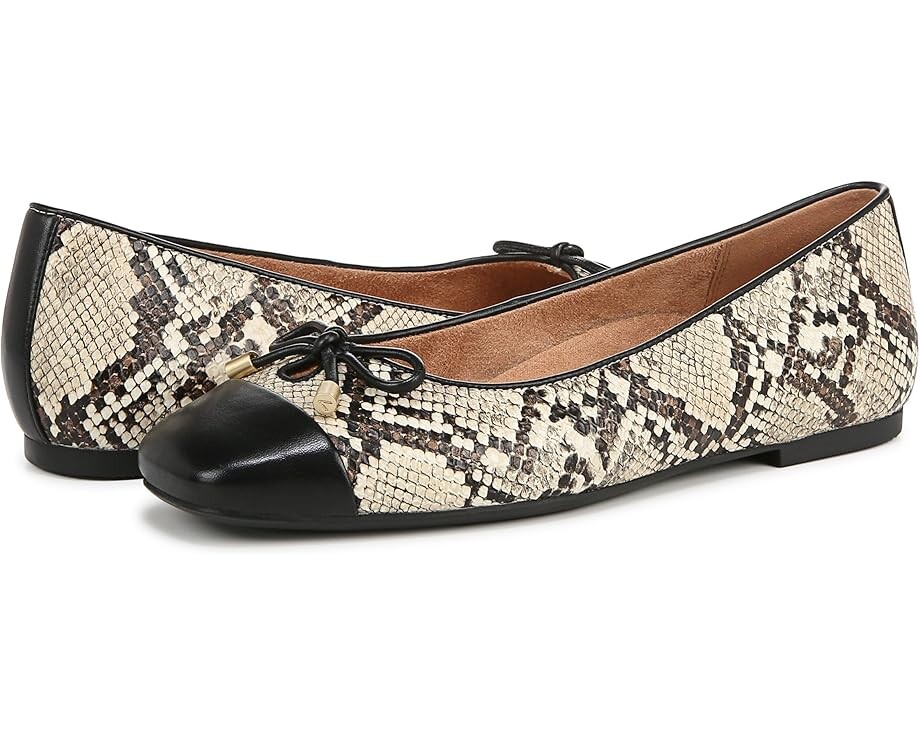 Туфли на плоской подошве VIONIC Klara Skimmers, цвет Ivory Multi Leather
