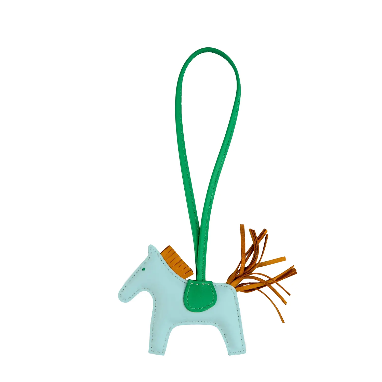 HERMES Подвеска из овчины унисекс мятно-голубой, Mint Blue — фото 3