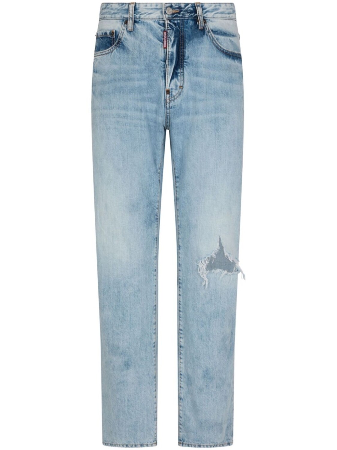 

Dsquared2 прямые джинсы с прорезями, синий