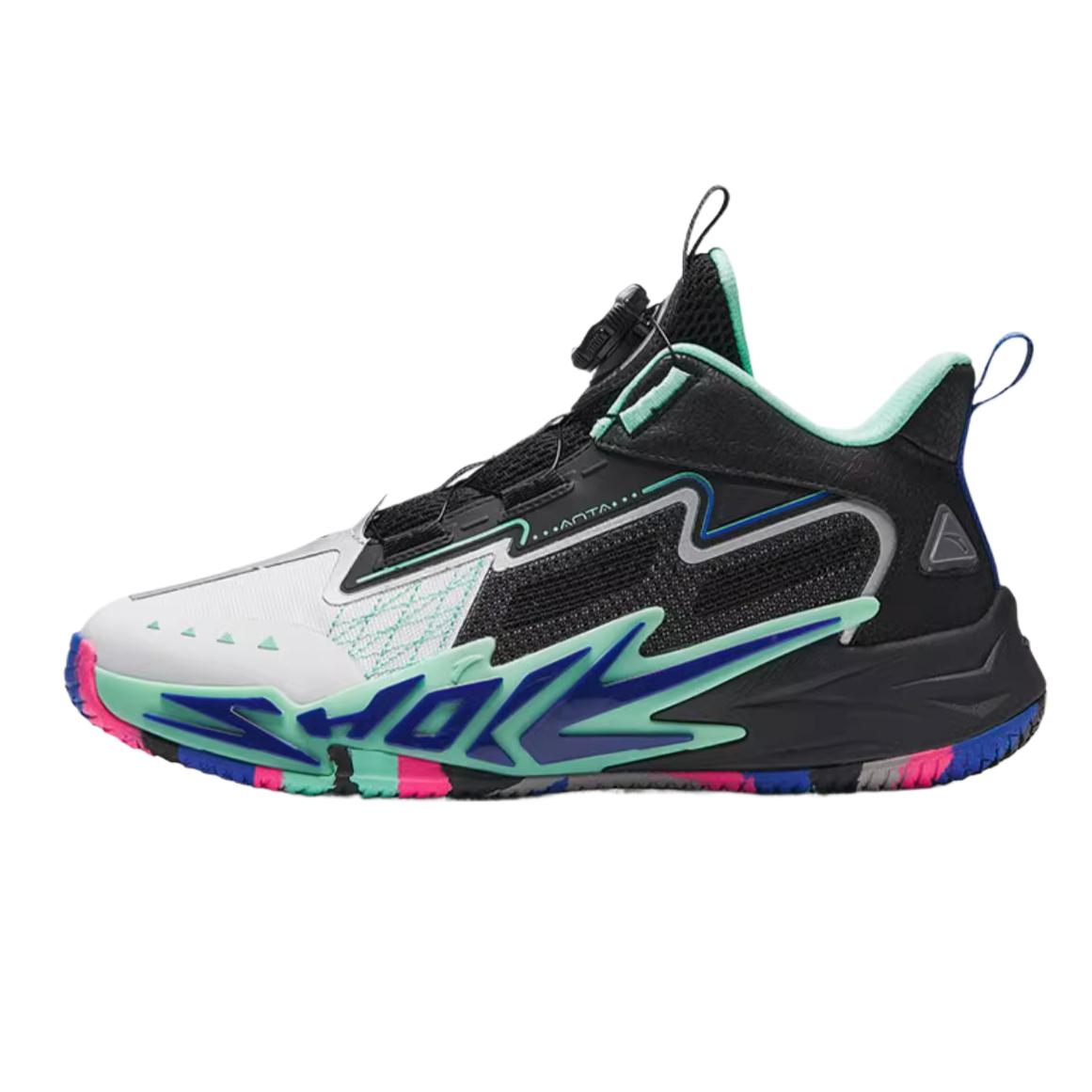 

Скользоустойчивые износостойкие низкие детские баскетбольные кроссовки для подростков Antakids, белый/черный/серебристый