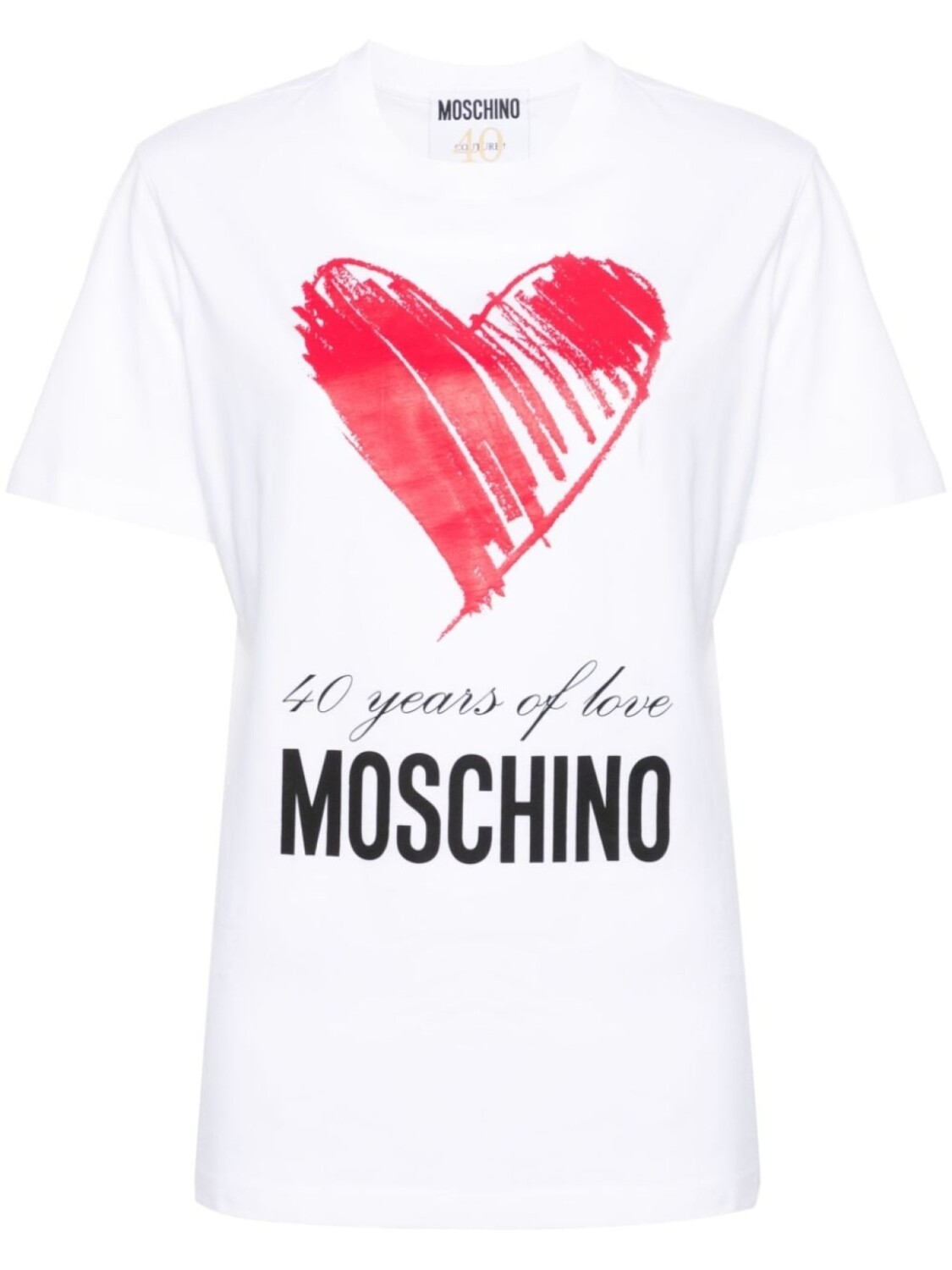 

Moschino футболка из органического хлопка, белый