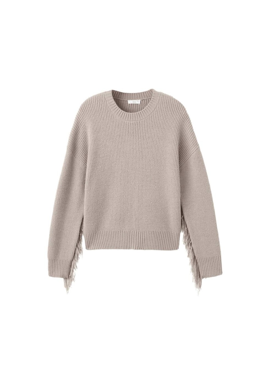 

Свитер MANGO TEEN Flecos, светло-коричневый