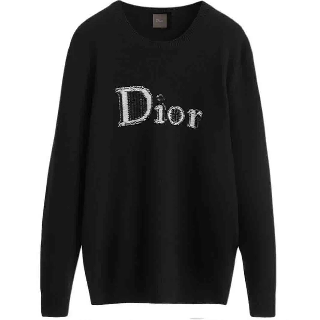 Свитер мужской black crew neck moderate DIOR
