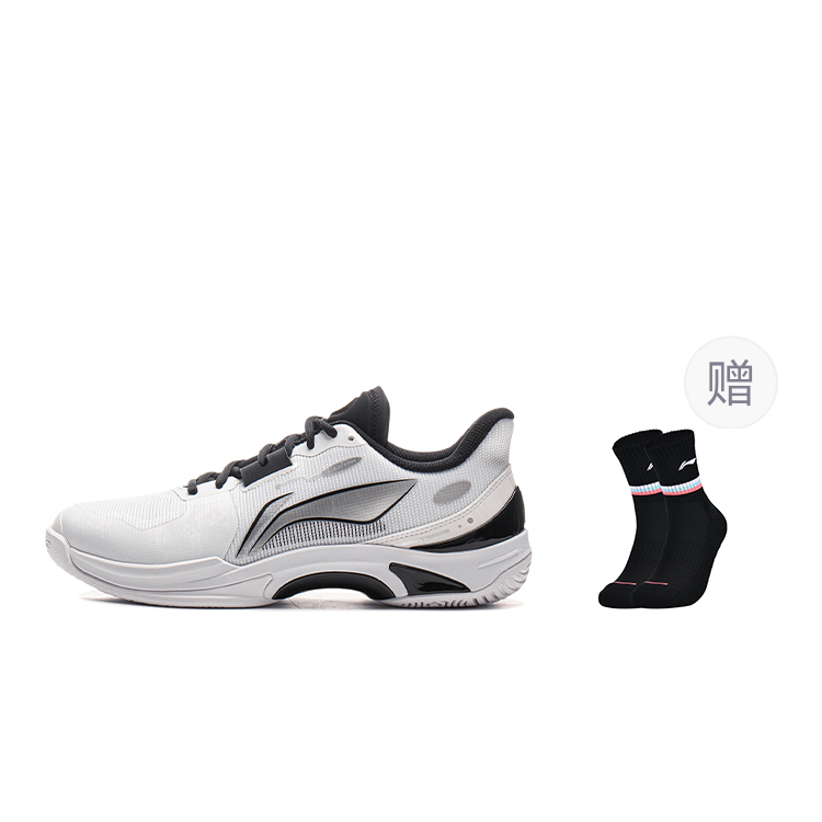 

Износостойкие, дышащие, легкие низкие тренировочные кроссовки LiNing, унисекс, черный с белым