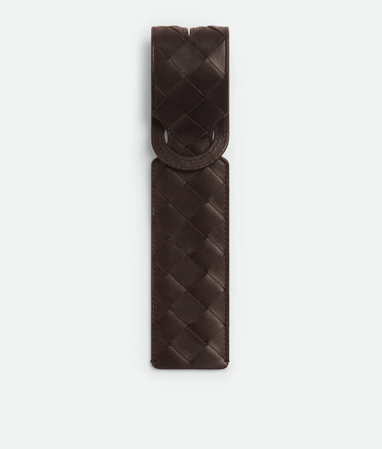 Intrecciato Long Tag Holder BOTTEGA VENETA, коричневый
